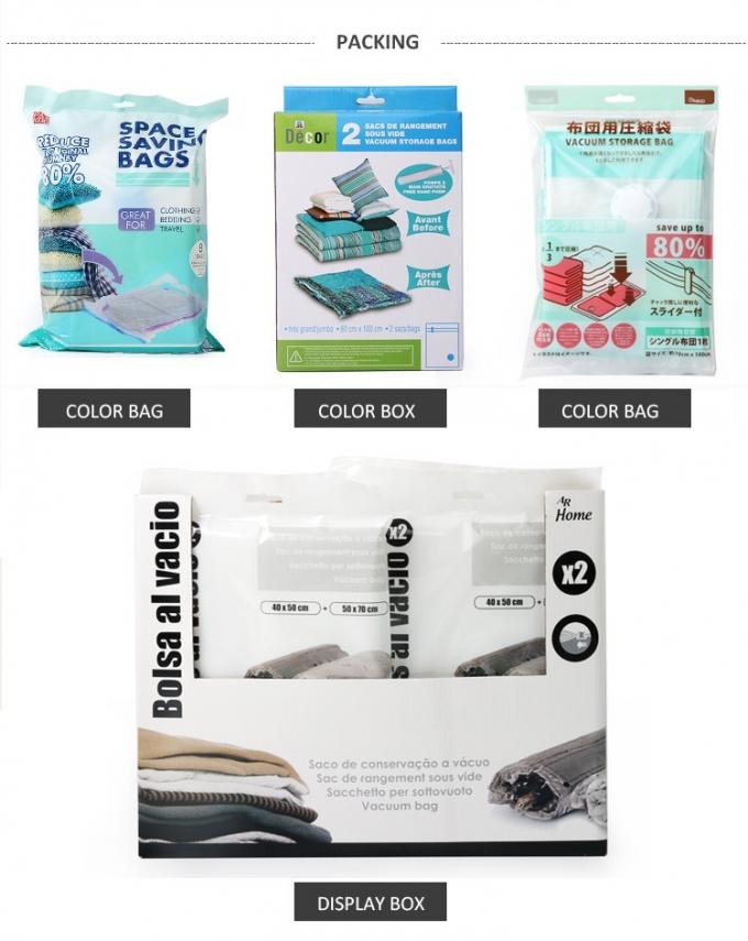 হ্যান্ড প্রেসিং ভ্রমণ ভ্যাকুয়াম স্টোরেজ ব্যাগ রোল আপ ভ্যাকুয়াম স্পেস ব্যাগ 7