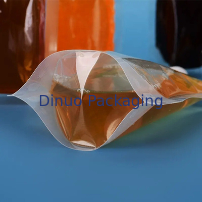 কাস্টম গ্র্যাভার প্রিন্টিং স্ট্যান্ড আপ লিকুইড পাউচ স্বচ্ছ পানীয় জুস স্পাউট পাউচ