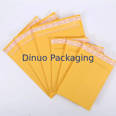 Pack Of 15 Kraft Bubble Mailers with Low Density Polyethylene Inner Materials and Customized Logo