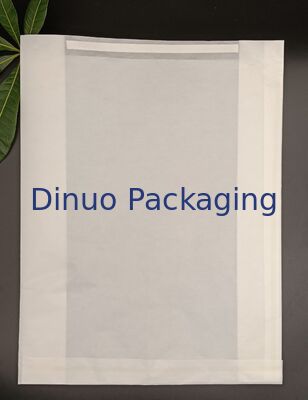 Sharp-Bottom White Glassine Paper Bags Eco-Friendly Greaseproof Packaging For Dry Foods And Crafts