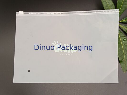 পরিবেশ-বান্ধব খাদ্য-নিরাপদ পুনরায় ব্যবহারযোগ্য CPE ফ্রস্টেড জিপার পাউচ পোশাক ও নথিপত্রের জন্য