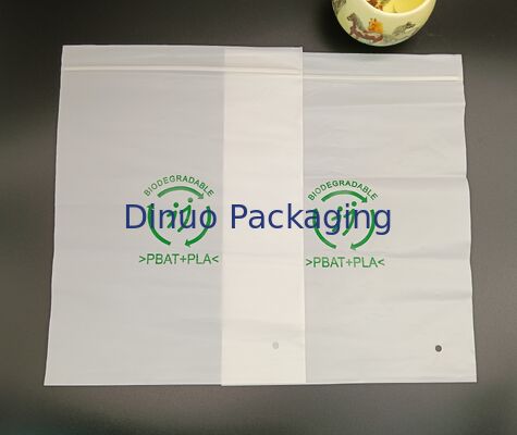 Eco-Friendly PBAT+PLA Biodegradable Resealable Zipper Bag Compostable Strong Seal Storage For Small Item