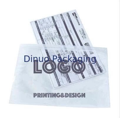 Logo Printable Clear Durable Packing List Insert envelope Poly Mailer Document Pockets for Logistics