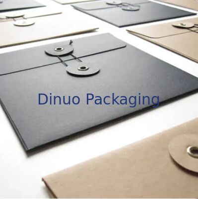 Multi Color Twine Tie Kraft Paper Envelope Button Closure Durable Eco Friendly Recyclable For Documents Letters Home Office