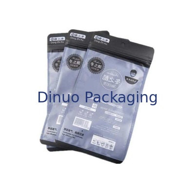ফ্ল্যাট নীচে Reseableable মেডিকেল মাস্ক প্যাকেজিং জন্য Ziplock ব্যাগ স্ট্যান্ড আপ