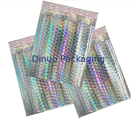 VMPET সারফেস আলংকারিক হলোগ্রাফিক বাবল মেইলার কাস্টম প্রিন্টিং